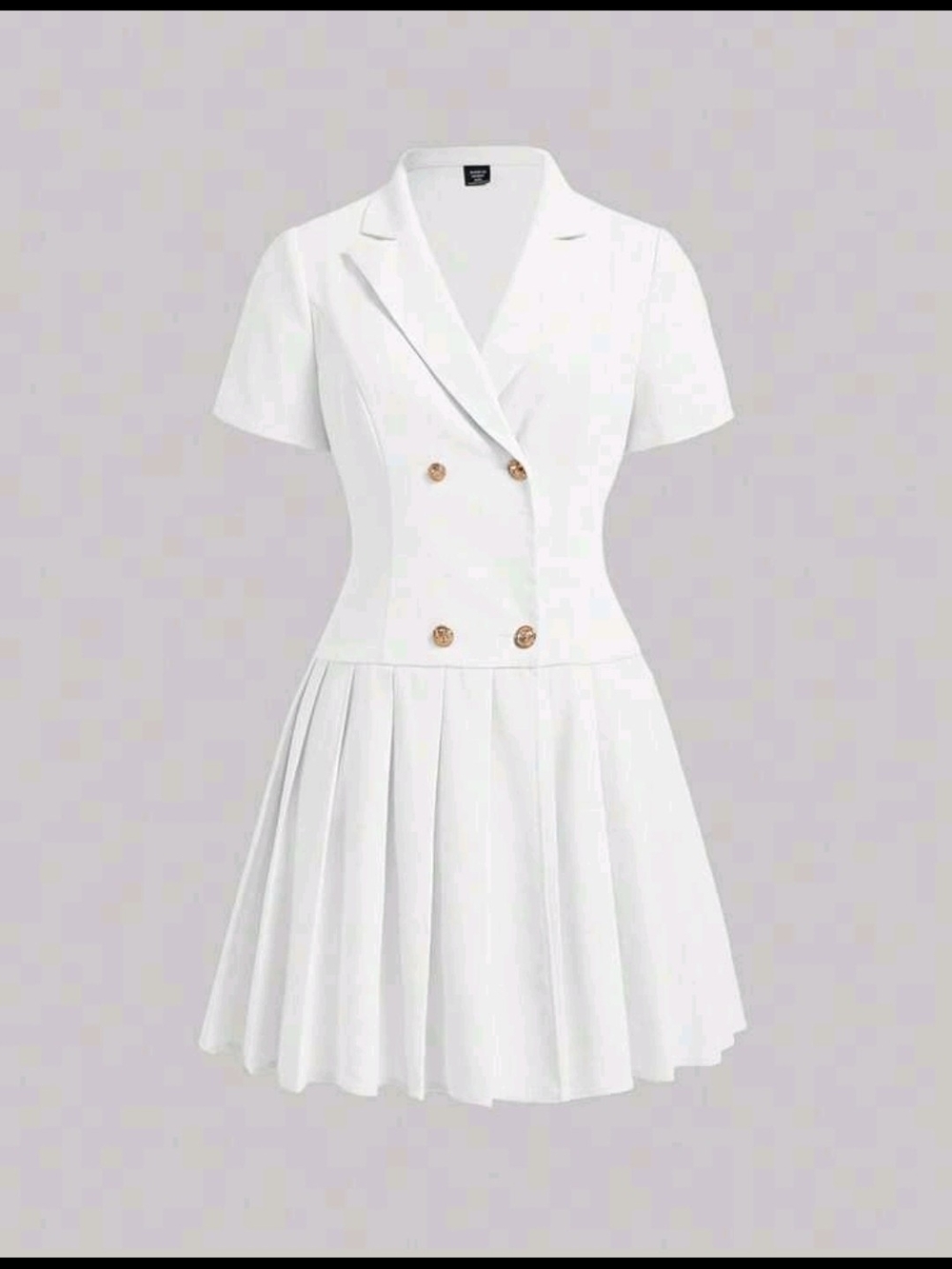 shein white and gold dress | Dresses | Shein Mod Pleated Sz X Wedding dress